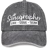 InnoBeta Sonographer Gifts, Cap for Women Men for Christmas, Birthday, Adjustable Embroidered Baseball Hat (Grey)