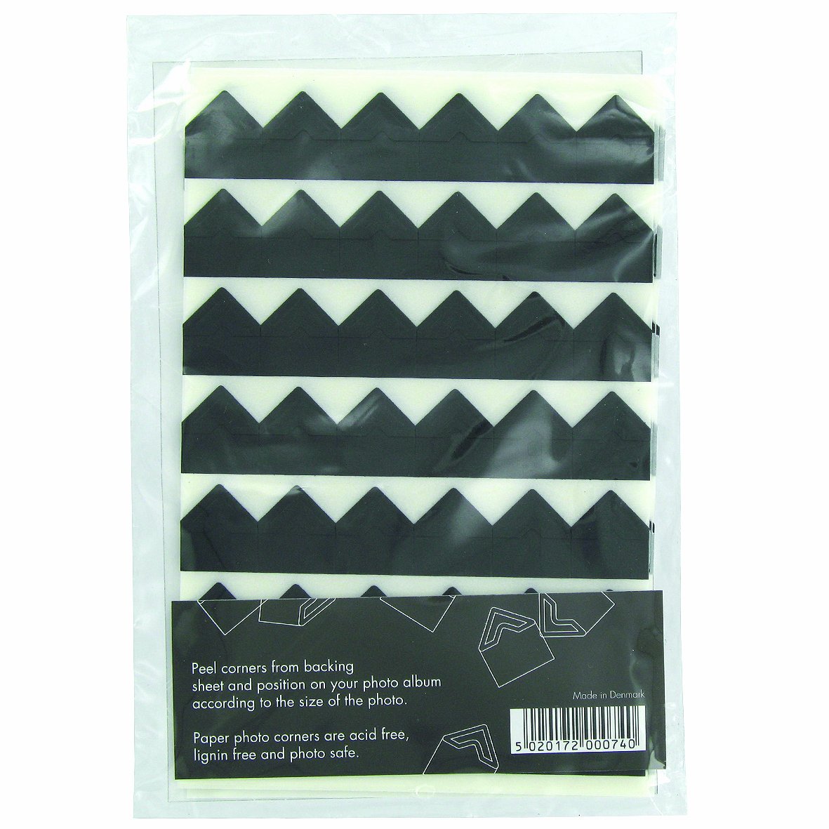Paperchase Black photo corners - pack of 252