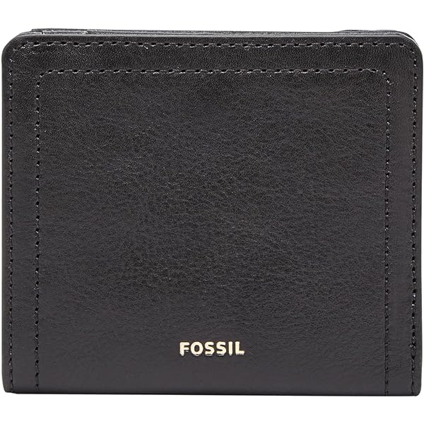 Fossil Brieftasche für Frauen Logan, Bedruckte PVC/Polyurethan Trim Tab Clutch schwarz 17.1cm L x 1.9cm B x 8.9cm H SL7827104