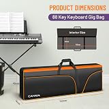 CAHAYA 88 Key Keyboard Bag 600D Oxford Cloth 12mm Padding Gig Case CY0327 view 5
