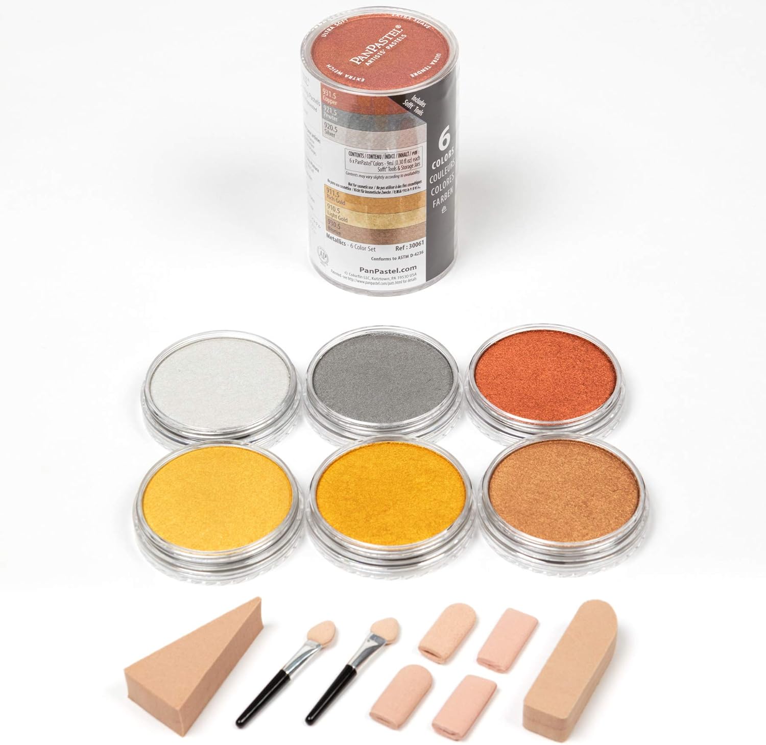 PanPastel Set of 6 Metallic Pastel Paints, Metallics, 1 count (Pack of 6) - Image 3