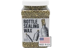 BW BLENDED WAXES, INC. Blended Waxes, Inc. Bottle Sealing Wax 1 lb. Pastilles - Resilient and Versatile Bottling Wax For Wine, Beer, and Liquor Bottle Sealing - Seals Between 25-30 Bottles (Gold)