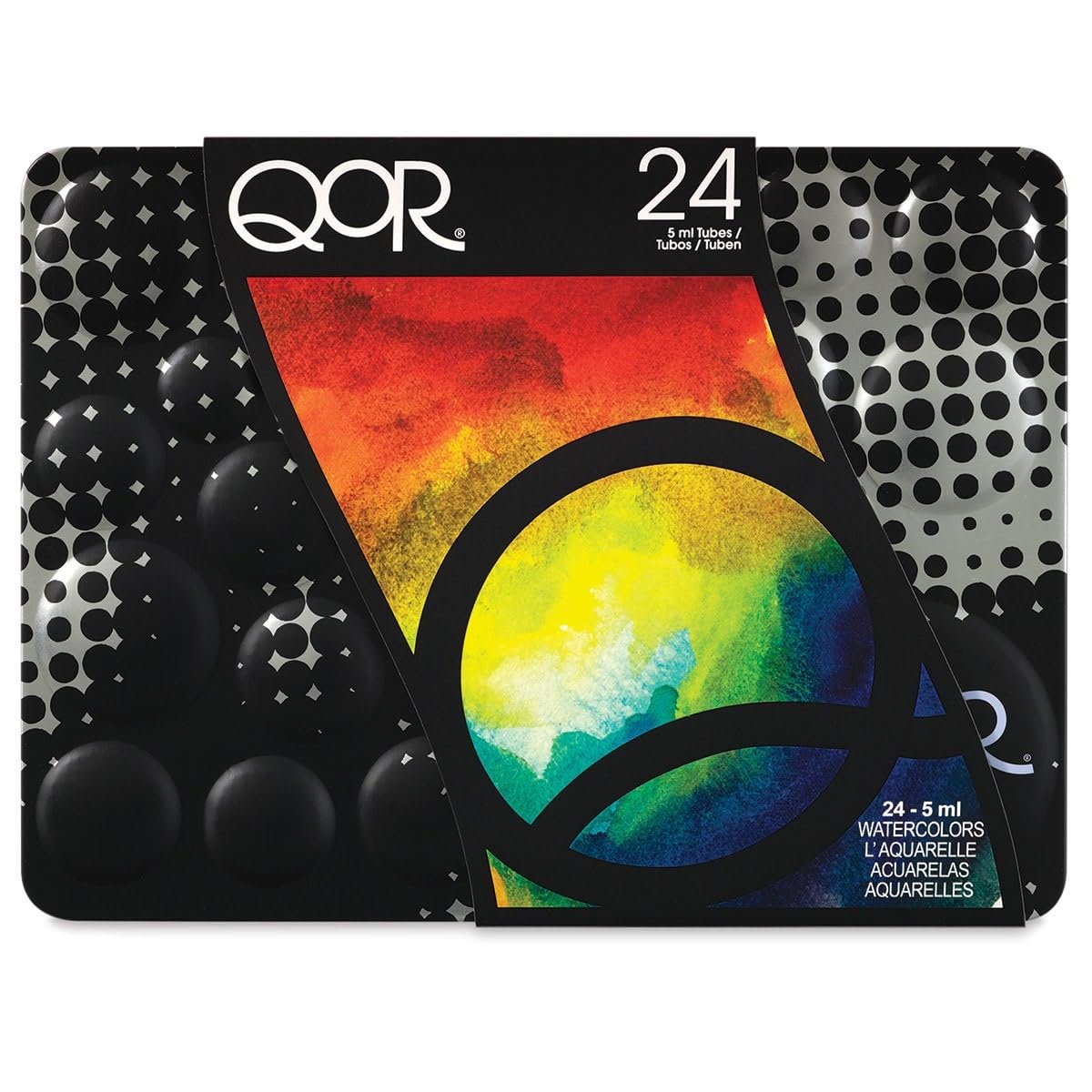 Golden Artist Colors QOR Aquarelle Discovery Set Extra Fine Mini Colours, Metal, Assorted, 5 ml (Pack of 24), 5 Pieces