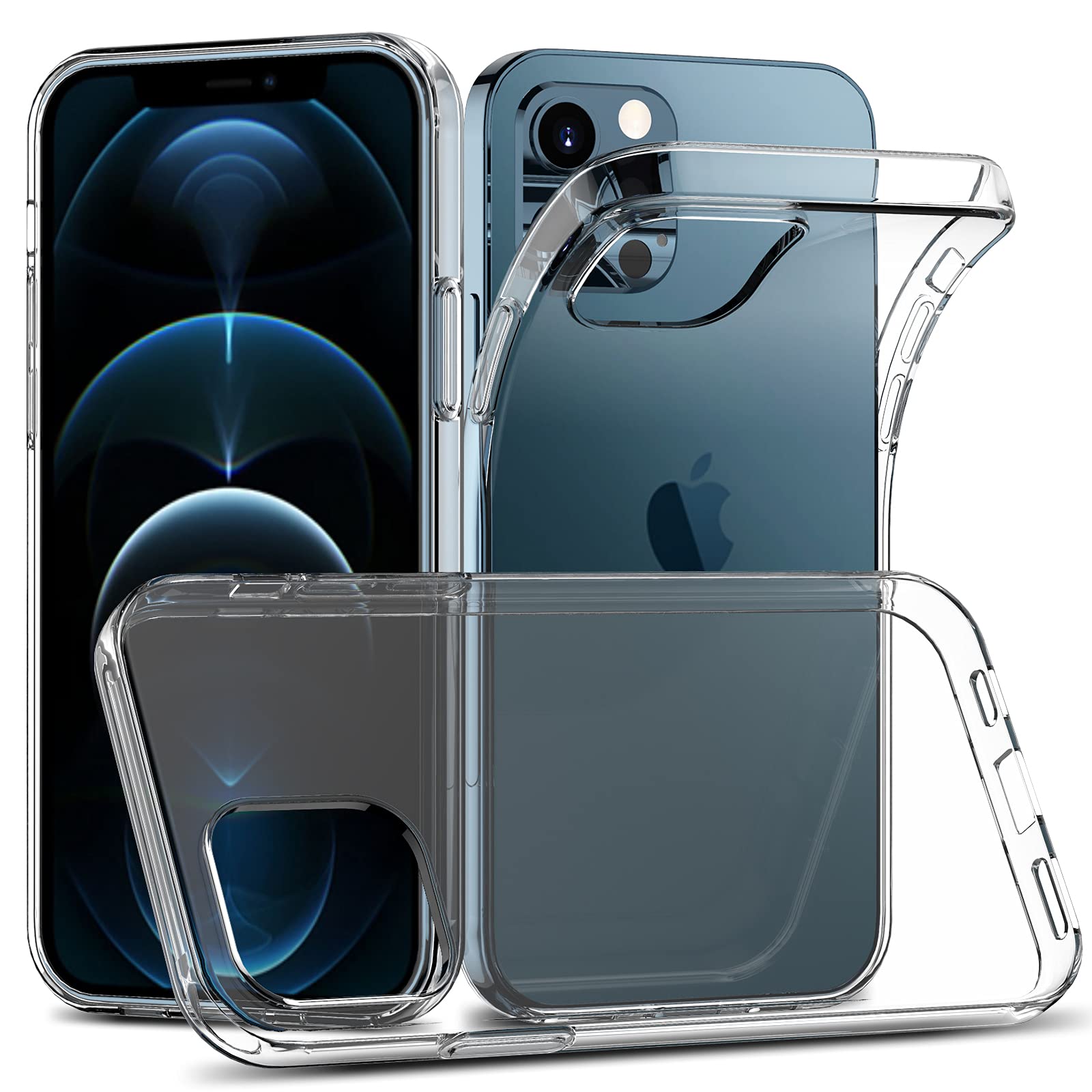 CASEVASN for iPhone 12 Pro Max Case Clear, Ultra [Slim Thin] Flexible Scratch Resistant TPU Gel Rubber Soft Skin Silicone Protective Phone Case Cover for iPhone 12 Pro Max 6.7'' (Clear)