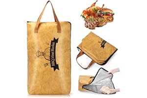 MONTELA GOLF BBQ Blanket for Resting Meat 21in Smoker Meat Resting Blanket,Grilling Meat Insulated Resting Bag 5-Layer Brisket Blanket with Wide Mouth for Large Brisket,Beef,Pork Shoulders,Turkeys,Dad Gift