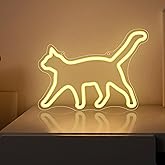CoolGift Mart Cat Neon Sign, Cat Lamp Wall Decor, Dimmable Birthday Party Decorations for Home, Patio, Garden, Bars, Restaurants, Hotels, Stores, Clubs, Gift for Friends, Family and Kids