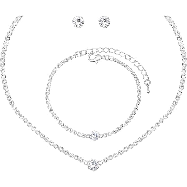 Faux Pearl & Red Carnelian Jewelry Set – Necklace, Bracelet, Earrings For Women, Silver Tone - View #4