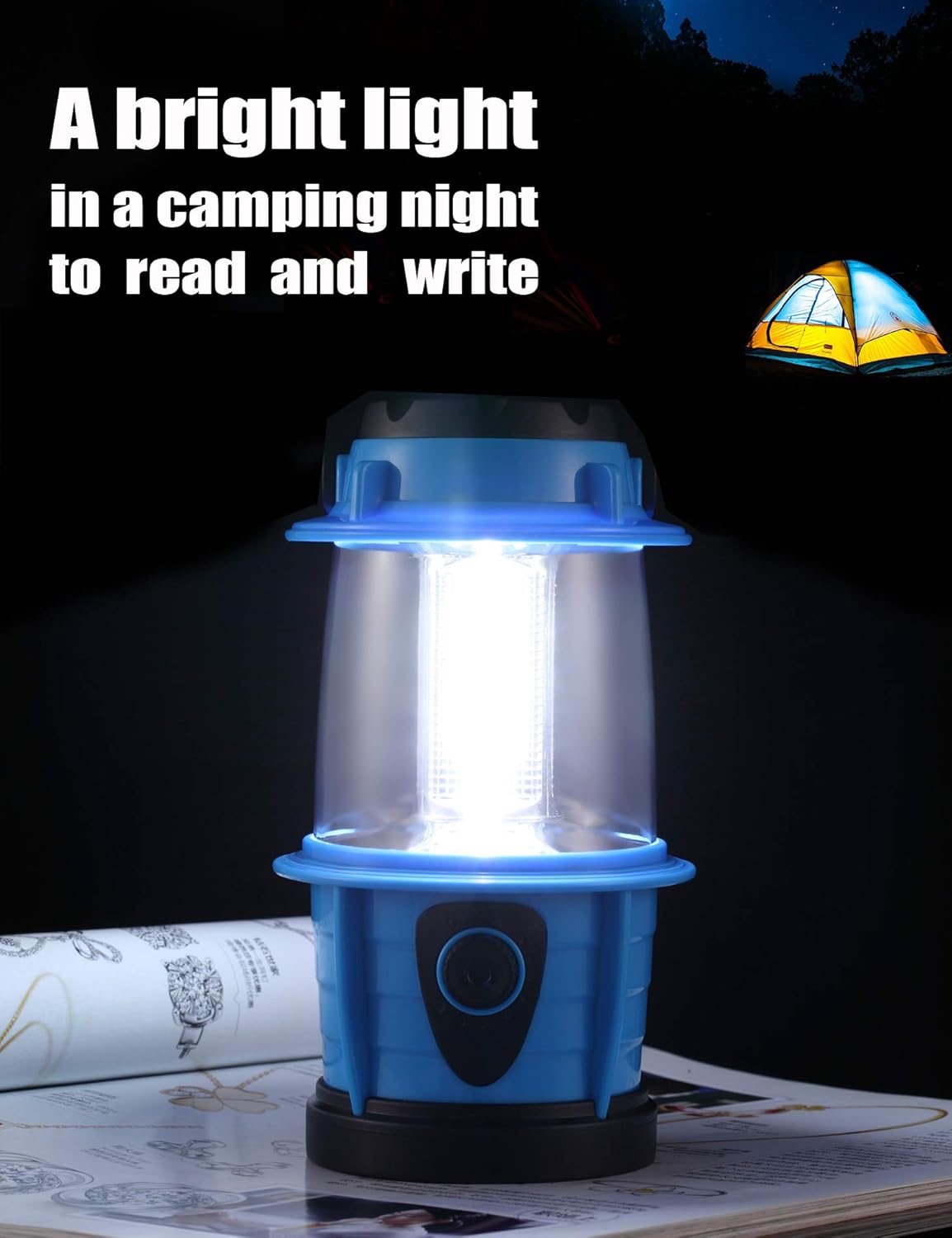 Power Outage E Trends Portable Led Camping Lantern Flashlight Dimmable Hurricane Survival Kit For Emergency Battery Powered Camping Hiking Lights Lanterns