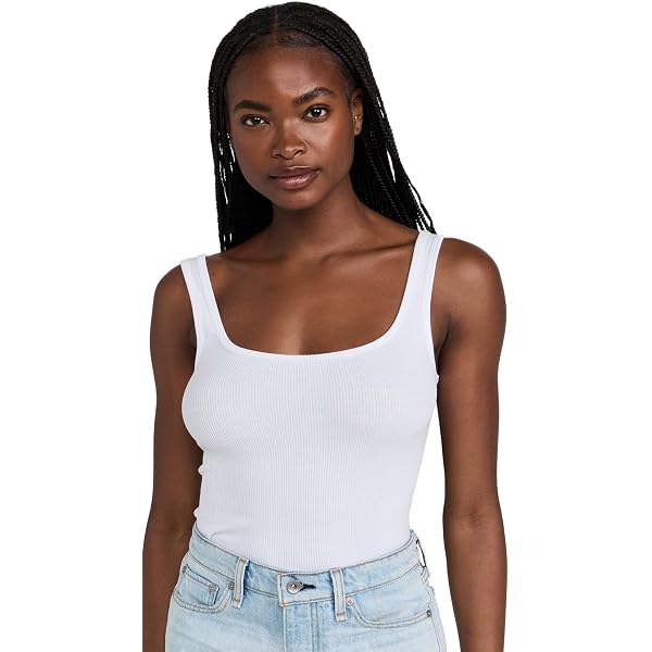 Bella Canvas Ladies Triblend Racerback Tank Top - Solid White, Comfy & Lightweight - View #3