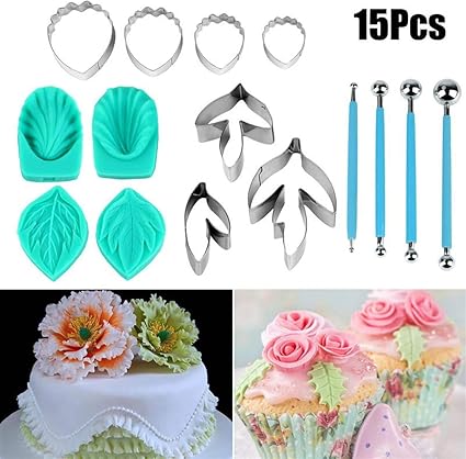 Amazon Myhome99 ケーキ型 ケーキ型 クッキー ビスケット 型 牡丹 花びら ベビナ 葉 フォンダント デコレーション 型 チョコレート型 フォンダンツール 4個セット Myhome99 製菓用品 通販