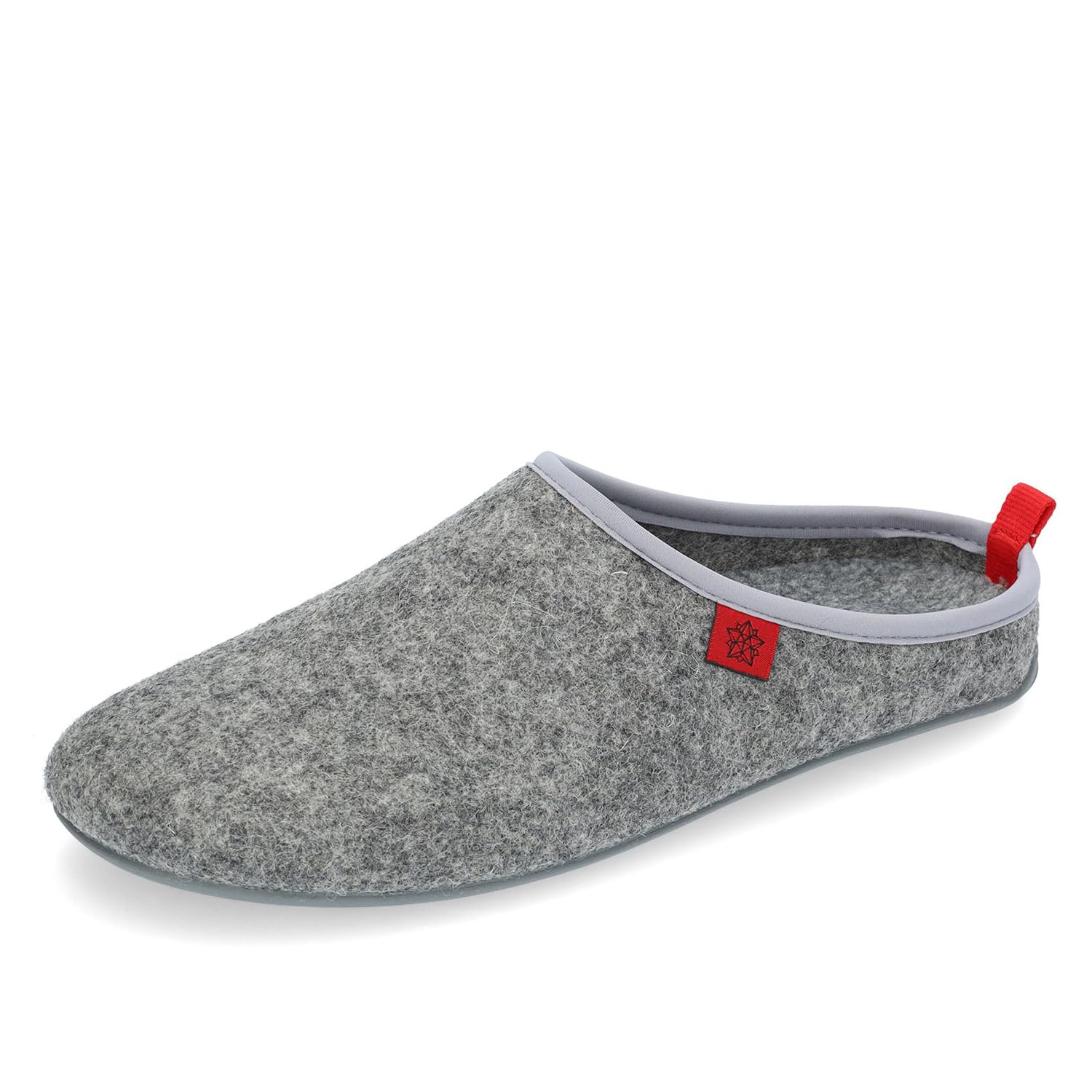 Andrés Machado Unisex home slippers for Men & Women - summer & winter - DYNAMIC - made of Wool & Felt - anti-slip rubber outsole & removable Insole - Grey Size UK WOMEN 11/ UK MEN 10/ EU 44 — image 1