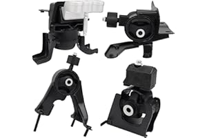 QRYIPPDM Engine Motor and Transmission Mount Kit Compatible with 2009 2010 2011 2012 2013 Corolla 1.8L & Matrix 1.8L, 2009-2010 Vibe 1.8L FWD 4-Piece Set, A62027 A62039 A62023 A62015