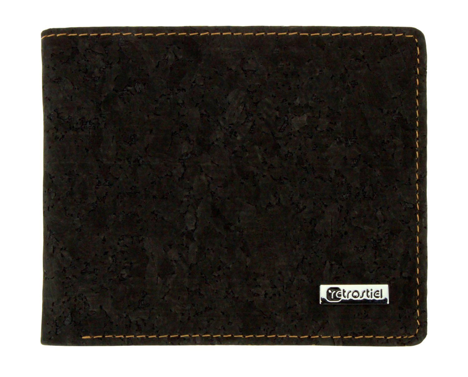 Cork Wallet for Men Vegan Gift cardholder Black and White