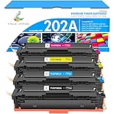 202A M281fdw Toner Cartridges for HP 202 202X CF500A CF500X 4 Pack | Compatible for HP Color Laserjet Pro MFP M281cdw M254dw M281fdn M254 M281 Toner Printer Ink Black Cyan Yellow Magenta