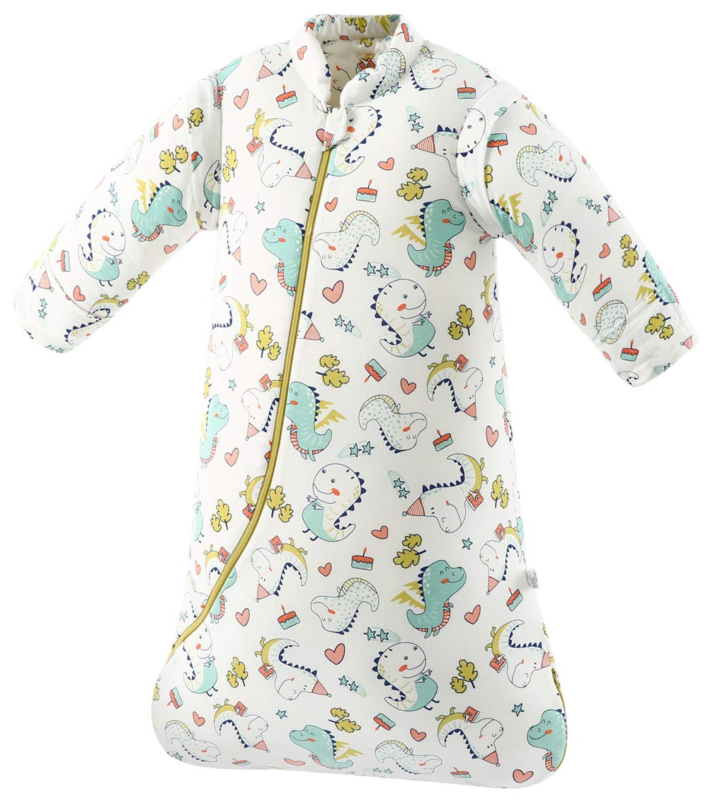 Chilsuessy Baby Sleeping Bag with Detachable Long Sleeves 2.5 Tog Wearable Blanket for Winter Toddler Sleeping Bag Kids Sleeping Sack for Infant Toddler, Dinosaur Baby/2.5 Tog, 6-18 Months — image 1