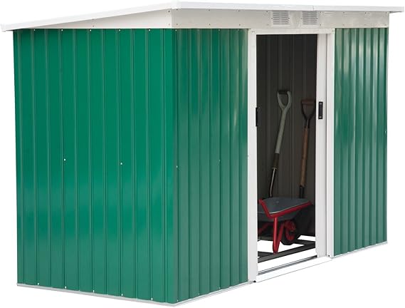 Amazon.com: Outsunny refugio de almacenamiento para el jardín, de metal