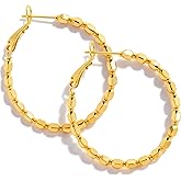 ToHeart Thin Hoop Earrings for Women 14K Gold Hoop Earrings Hypoallergenic Dainty Party Gifts