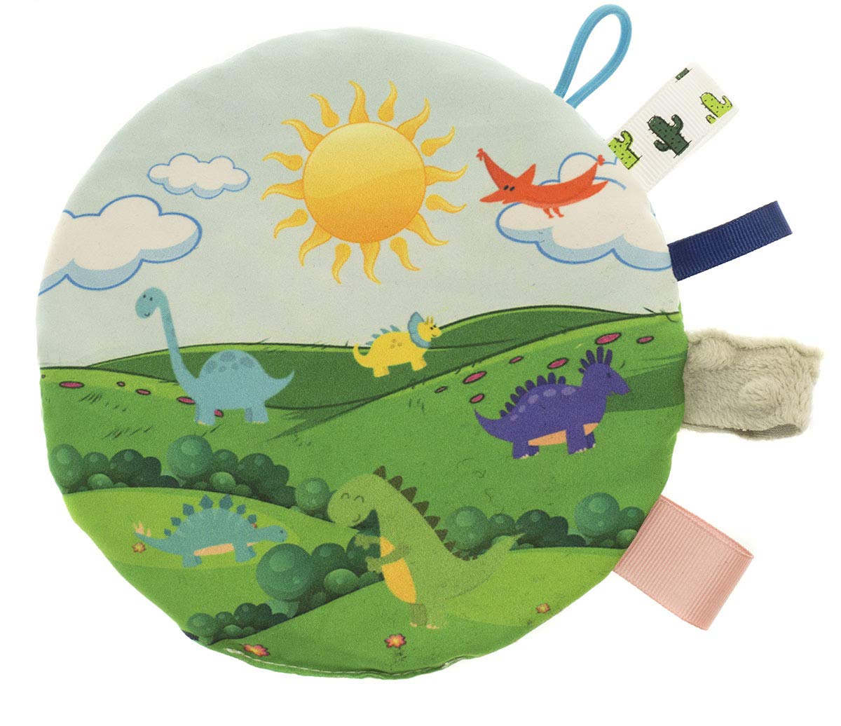 Round Sweet Cherry Stone Cushion Organic Cherry Stone Heatable Pillow Two-Sided Print Good"Heat and Cold Therapy" Green Dinosaurs [088]