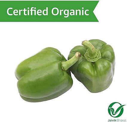 Fresh Organic Capsicum, Green, 500g