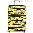 Luggage Cover Suitcase Protector Fits 19-33 Inch TSA Approved Travel Suitcase Cover Washable Dustproof Anti-Scratch (L (26-30 inch), Crime Scene)