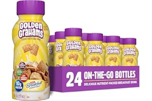 Carnation Breakfast Essentials Flavored Nutritional Drink, Golden Grahams, 8 FL OZ Bottle (Pack of 24)
