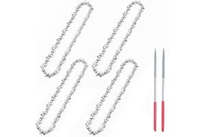 SEESII 6 Inch Chainsaw Chain 4 Pack with Sharpening Kit – 1/4" LP .043" Gauge 36 Drive Links, Compatible with SEESII CH600+/S