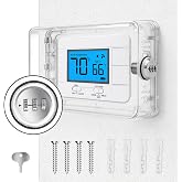Pihode Thermostat Lock Box with Combination Lock, Universal Keyless Large Space Thermostat Cover, Fits 7.1" &times; 4.5" or Smaller Thermostats &amp; Sprinkler Controllers, Sprinkler Controller Guard