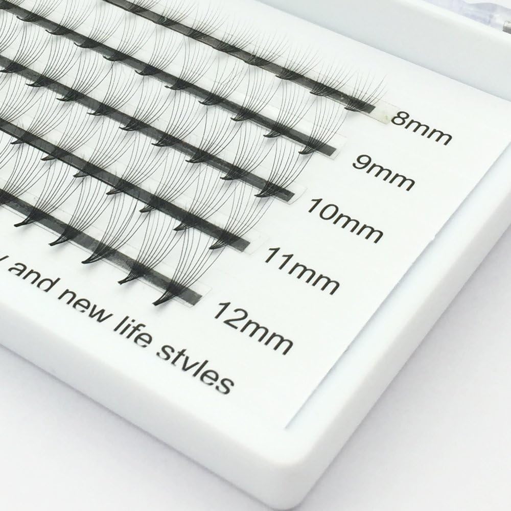 100PCS 8D Premade Volume Eyelash Extensions C Curl 0.07mm Russian Volume Eyelash Extensions Individual Volume Cluster Lash Extensions by EMEDA