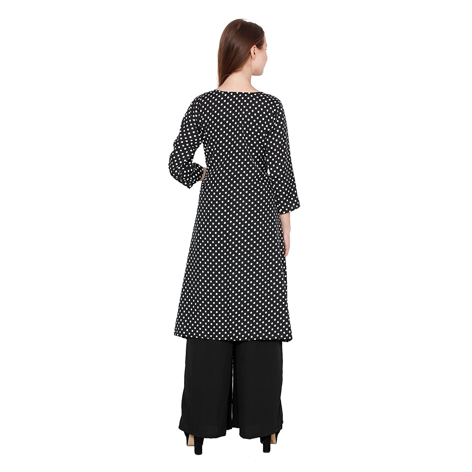 fabrizia women's rayon c-cut kurti with plazo