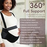 MomTend 5 in 1 Pregnancy Support Belt Beige XL Maternity Postpartum Belly Band view 4