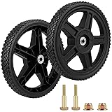 Midcos 12'' Lawn Mower Wheels, Push Mower Plastic