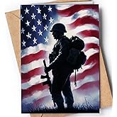 Thank You for Your Service Army Veteran Card - Appreciation for US Military, Navy, Soldier - Happy Veterans Card for Birthday or Retirement Leaving - Motivational Cards for Military Deployment