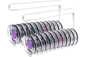 Tumbler Lid Organizer 2 Pack Space Saving Cup Lid Holders Under Cabinet Kitchen Paper Towel Rack Hanger Hook Up to 10 Lids