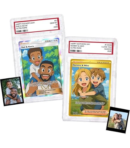 NESTURA Custom Poke Card for Daddy | Customized Poke Dad Card Holofoil Acrylic Anime Style