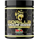 Gorilla Mode Base Pre Workout | 234g (Mouthwatering Watermelon) | Intense Focus, Drive, Endurance, Power | L-Citrulline, L-Tyrosine, Betaine, Alpha-GPC, Caffeine, Huperzine A