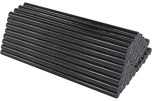 Mini Glue Gun Sticks 5.9" Long 0.27" Dia, T TOVIA 60 Count Black Hot Glue Gun Refill Sticks, All-Purpose Dual Temp Glue Sticks