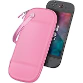 FINTIE Ultra Slim Protective Carrying Case for Nintendo Switch 2 (2025) | Anti-Crush Joy-Con Protection, 10 Game Card Slots, Amiibo Cards Storage Bag, Travel &amp; Everyday Essential, Pink