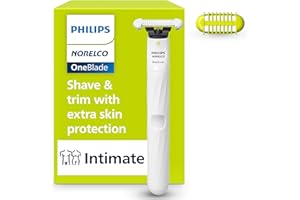 Philips Norelco OneBlade Intimate, Designed For Pubic Grooming, Trim & Shave With Extra Skin Protection, Model QP1924/70