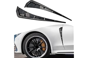 yonwait Pack-2 Car Fender Side Vents ABS Compatible Fender Stickers Decorative Air Flow Intake Hole Grille Spoiler Auto Exterior Accessories (Carbon Fiber Black)