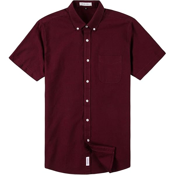burgundy dress shirt amazon Hisdern Men's Stretch Wrinkle Free Dress Shirts Long Sleeve Burgundy for Work XL main image 0
