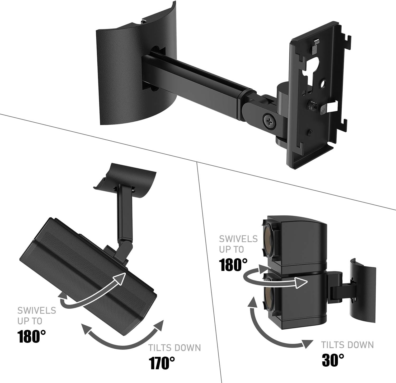 UB-20 Series II Wall/Ceiling Bracket Compatible with All Bose CineMate Lifestyle AM10 AM15 AM6 AM-16 Series ST535 ST525 ST520 535III 525III CM520 SoundTouch JC-II Virtually Invisible 300 Lifestyle 600 - Image 5