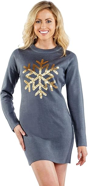 snowflake sweater dress