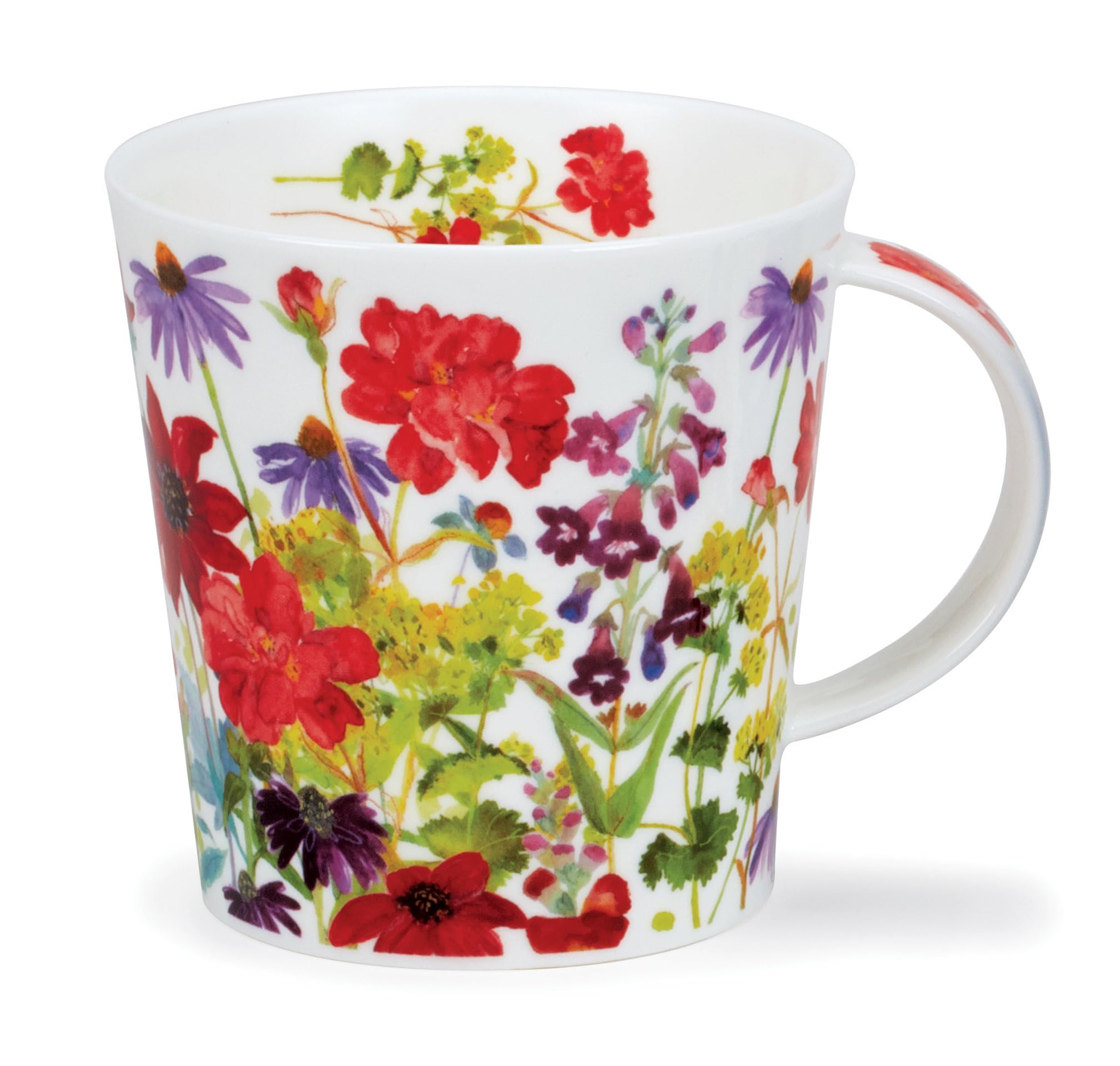 CA-COTT-RE Red Cottage Border Flowers Bone China Mug - Cairngorm Shape 0.48l