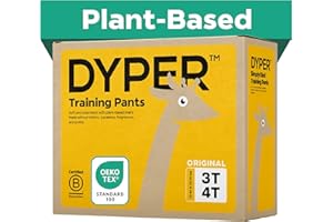 DYPER - Toddler Pull Up Style Potty Training Pants Girls/Boys Day & Overnight Protection - Made with Plant-Based*, Skin-Friendly Ingredients, Hypoallergenic -Size 3T-4T (96 Count)