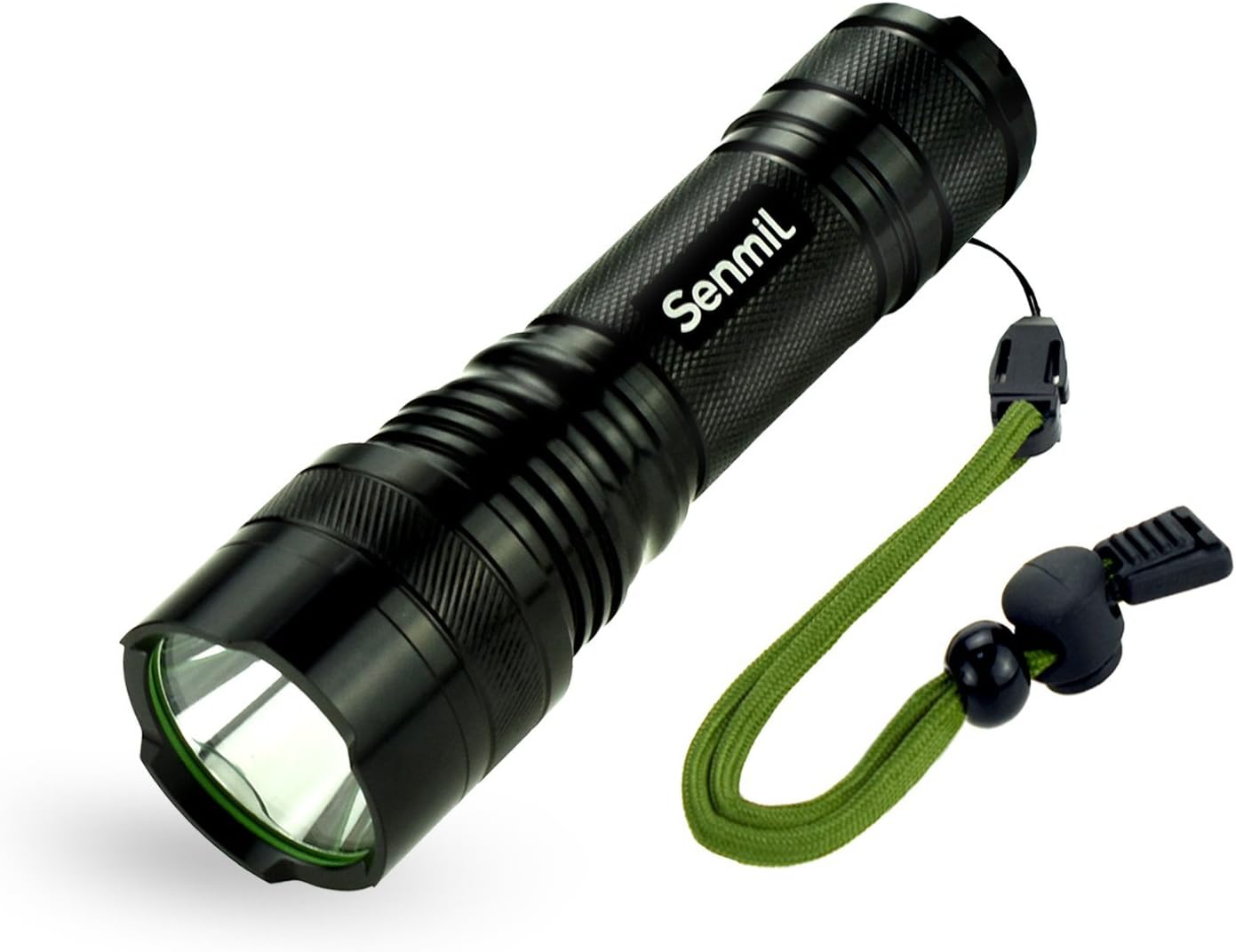 Senmil Super Ultra Bright XPG LED Flashlight Rechargeable Battery 5 Light Modes Portable Water Resistant Camping Torch Handheld Flashlights(Battery is included)