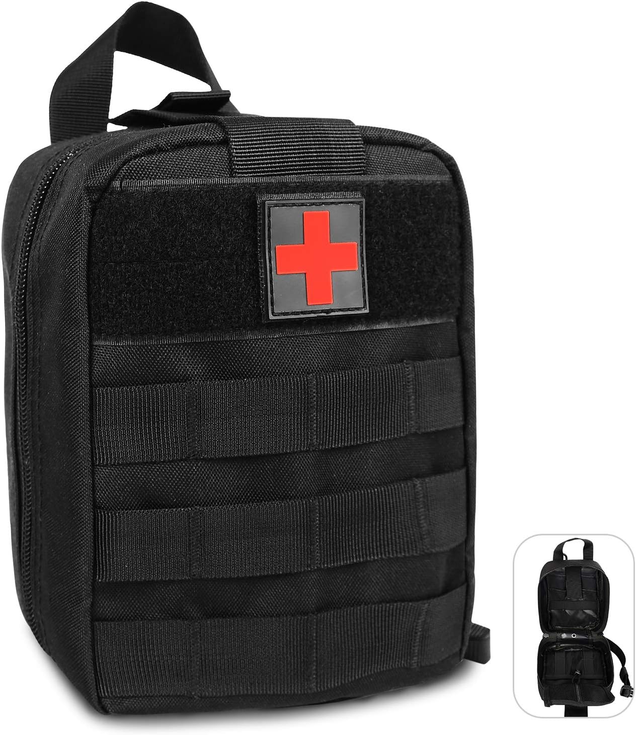 BEEYEO First Aid Kit Emergency Storage Bag to Roll Bar for Jeep Wrangler JK CJ TJ All Models Survival Rescue Case Tools Bags