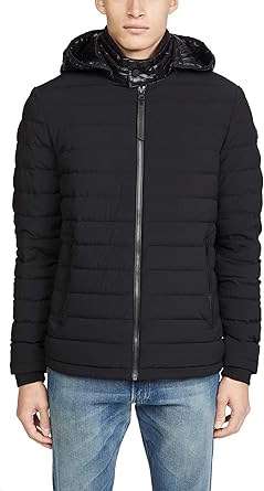 moose knuckles lightweight hooded down coat