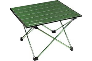 ROCK CLOUD Portable Camping Table Ultralight Aluminum Folding Beach Table Camp for Camping Hiking Backpacking Outdoor Picnic, Green