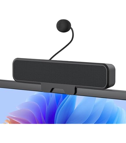 Cykvis 3 In 1 USB Computer Speaker With Microphone, PC Laptop Speaker With Mic For Smart Home Office And Online Study,360 Degree Enhanced Voice Pickup, Noise Reduction,Compatible With Zoom, Teams