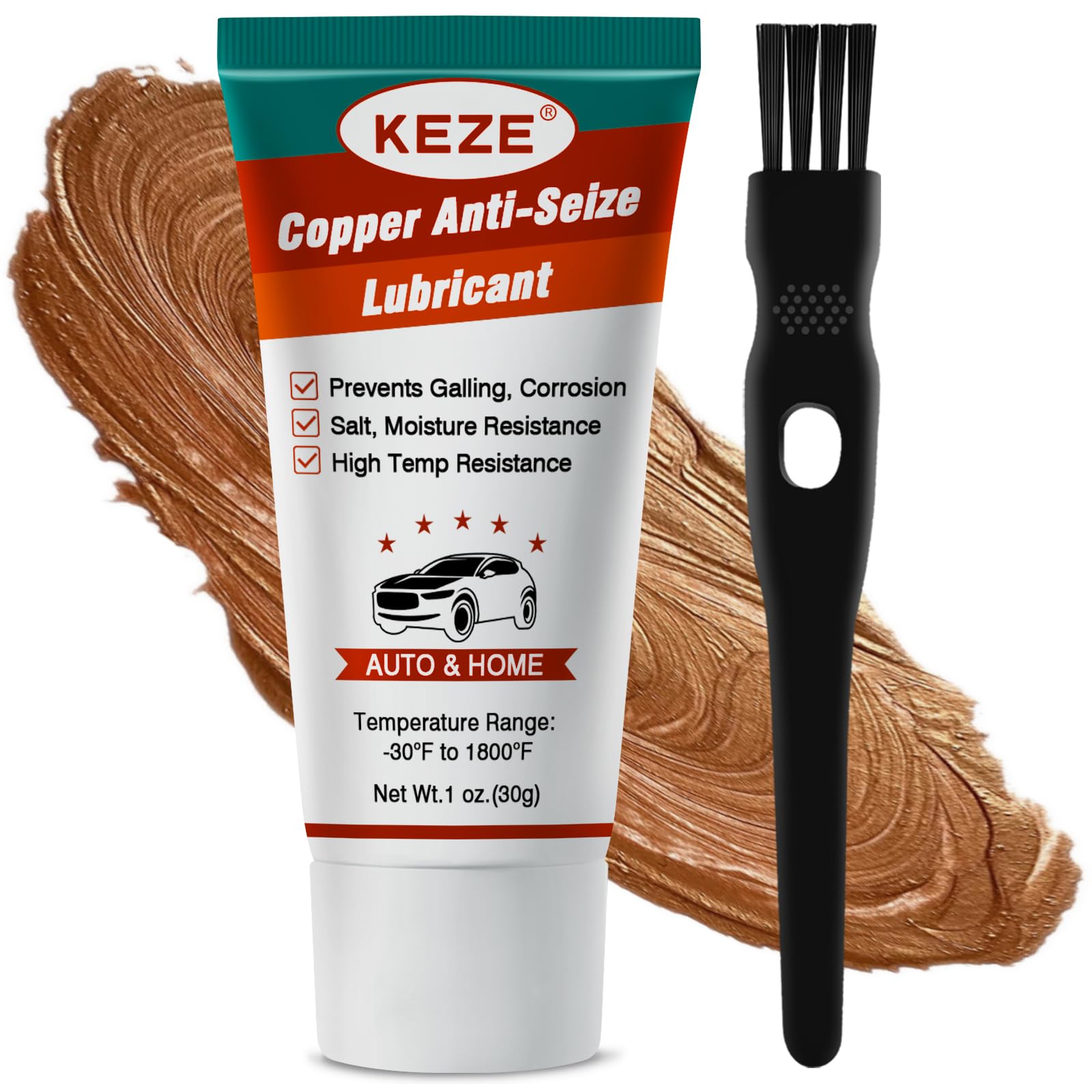 Photo 1 of Keze Copper Anti Seize Thread Lubricant Grease Antiseize Compound Lubrication for Automotive Spark Plug Bolts and Nuts Prevent Rust and Corrosion High Temp Resistant 1 Oz-1 Pack